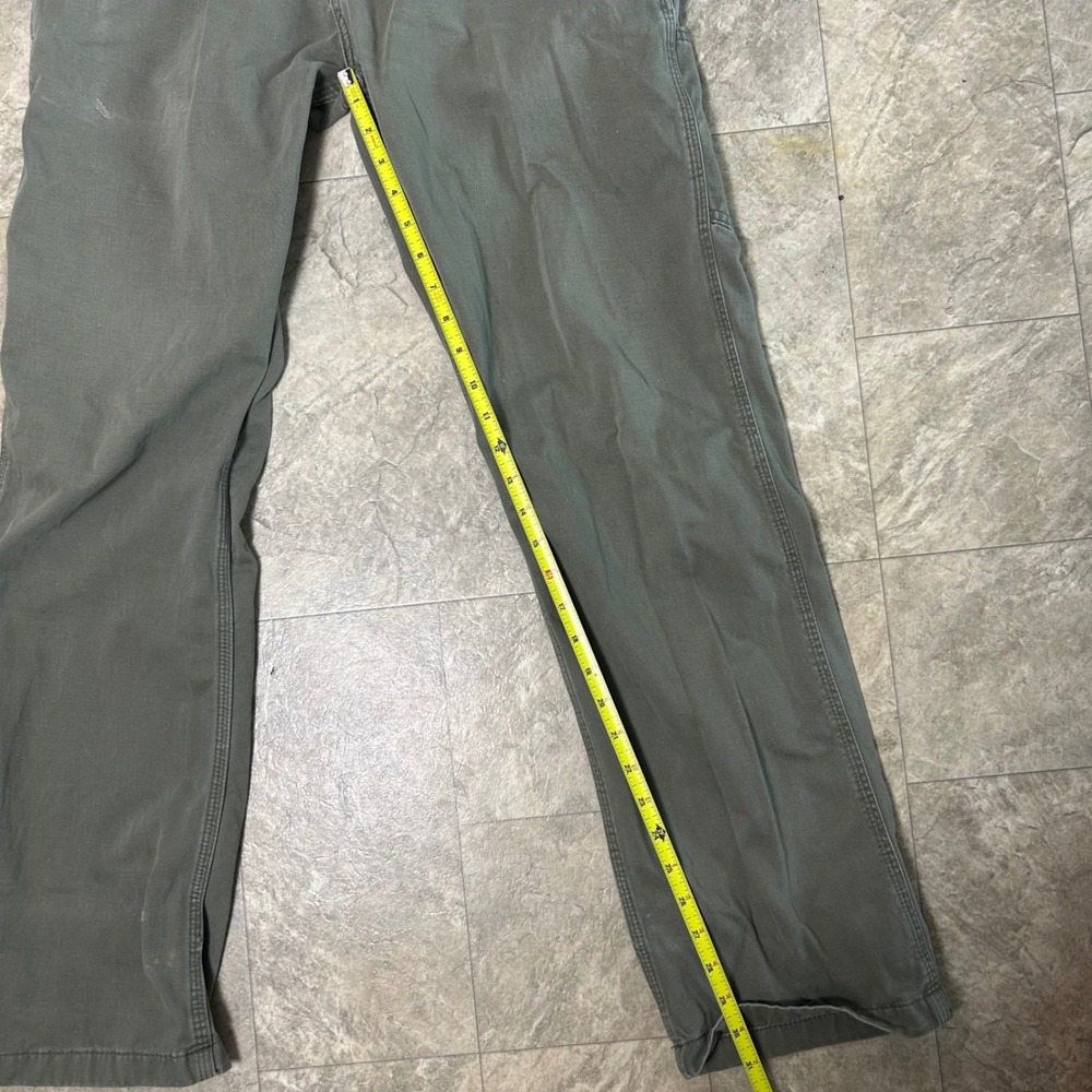 Carhartt Carpenter Work Pants Mens 32x34 Moss Green Canvas Utility - Picture 6 of 11